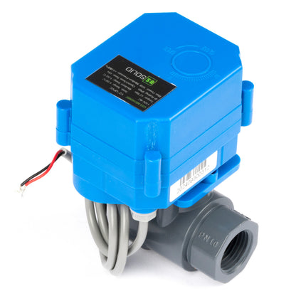 1/2" UPVC Motorized Ball Valve - 110V AC Plastic Electrical Ball Valve with Full Port, 2 Wire Auto Return, Normally Closed