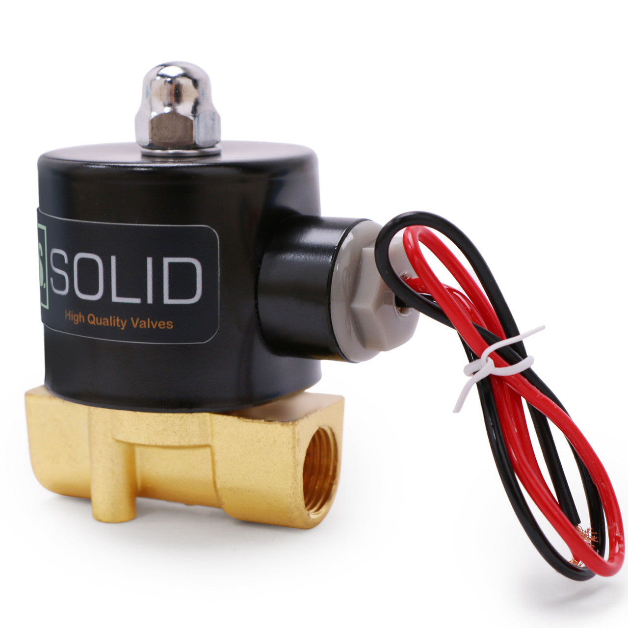 U.S. Solid Solenoid Valve - 3/8” Zinc-Alloy 12V DC Solenoid Valve, NBR Seal