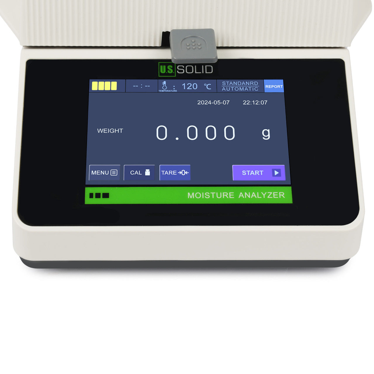 Moisture Analyzer - 0.005 g, 0.05% Readability Moisture Balance, 5-inch Touch Screen, 110 g Capacity