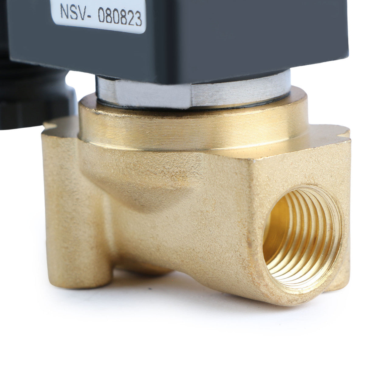 U.S. Solid 1/4" Brass Electric Solenoid Valve 12V DC Normally Closed VITON Air Water Oil Fuel