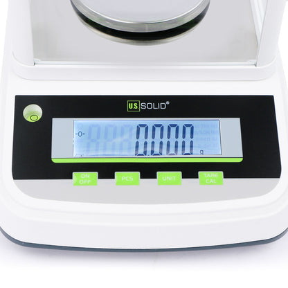 U.S. Solid 500 x 0.001g Analytical Balance, 1 mg Digital Precision Lab Scale with 2 LCD Screens, RS232 and USB Interface