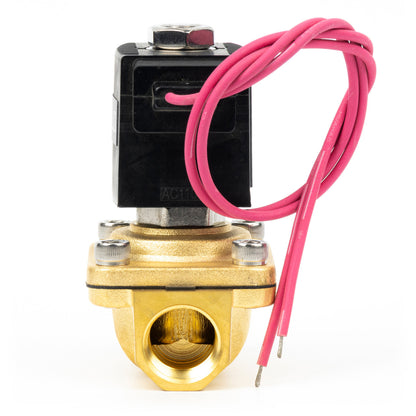 Válvula solenoide de 1/2" - Latón 110 V CA Normalmente cerrada con sello de Viton