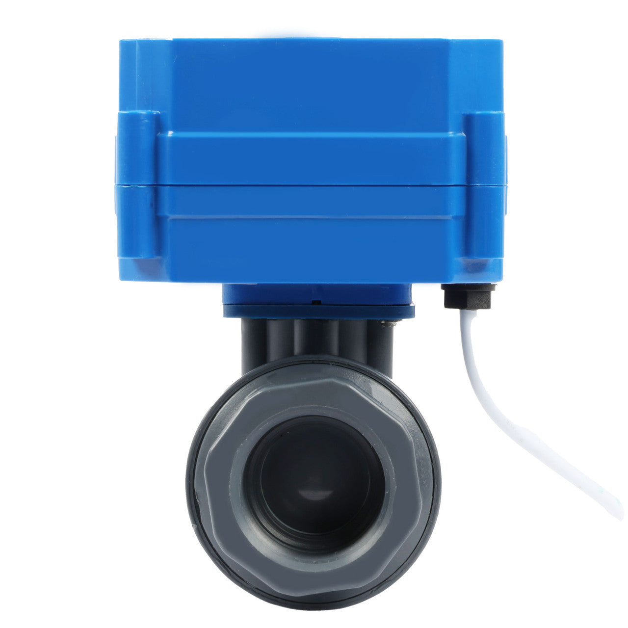 1" UPVC Motorized Ball Valve - 110V AC Plastic Electrical Ball Valve with Standard Port, 2 Wire Auto Return, Normally Closed