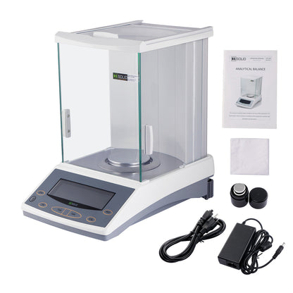 U.S. Solid 110 x 0.0001g Analytical Balance - Density and Dynamic Weighing, 0.1 mg Lab Balance Digital Precision Scale