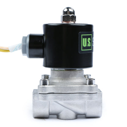 Válvula solenoide inteligente de 1/2” - Válvula solenoide de acero inoxidable controlada por aplicación WiFi, 110 V CA, sello de Viton