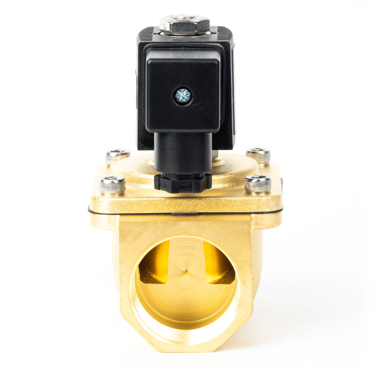 1-1/4" Solenoid Valve - Brass 110V AC Normally Closed with Viton Seal, Junction Box Type