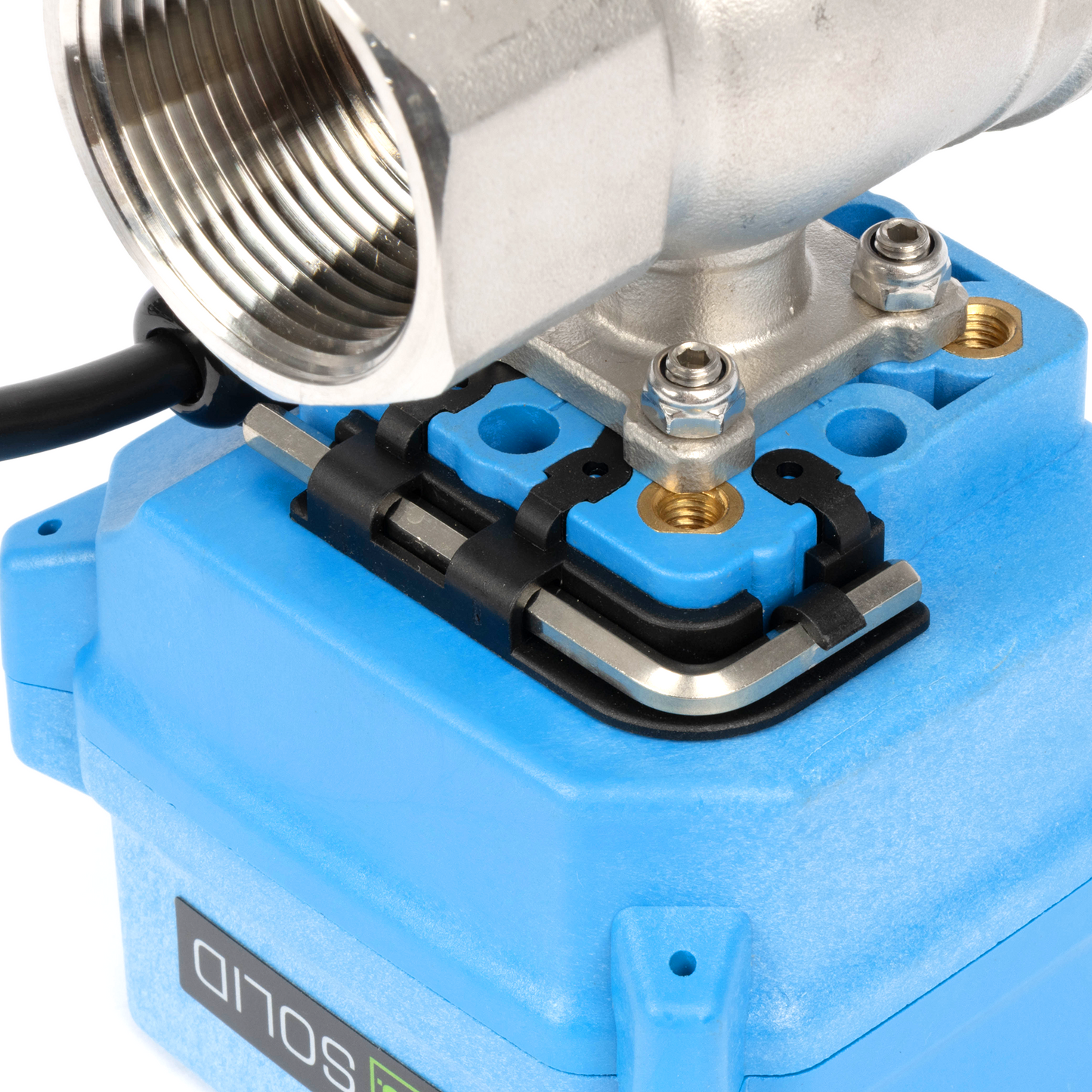 1-1/4" Stainless Steel Motorized Ball Valve - 110V AC Brass Electric Ball Valve, Auto Return, Normally Closed