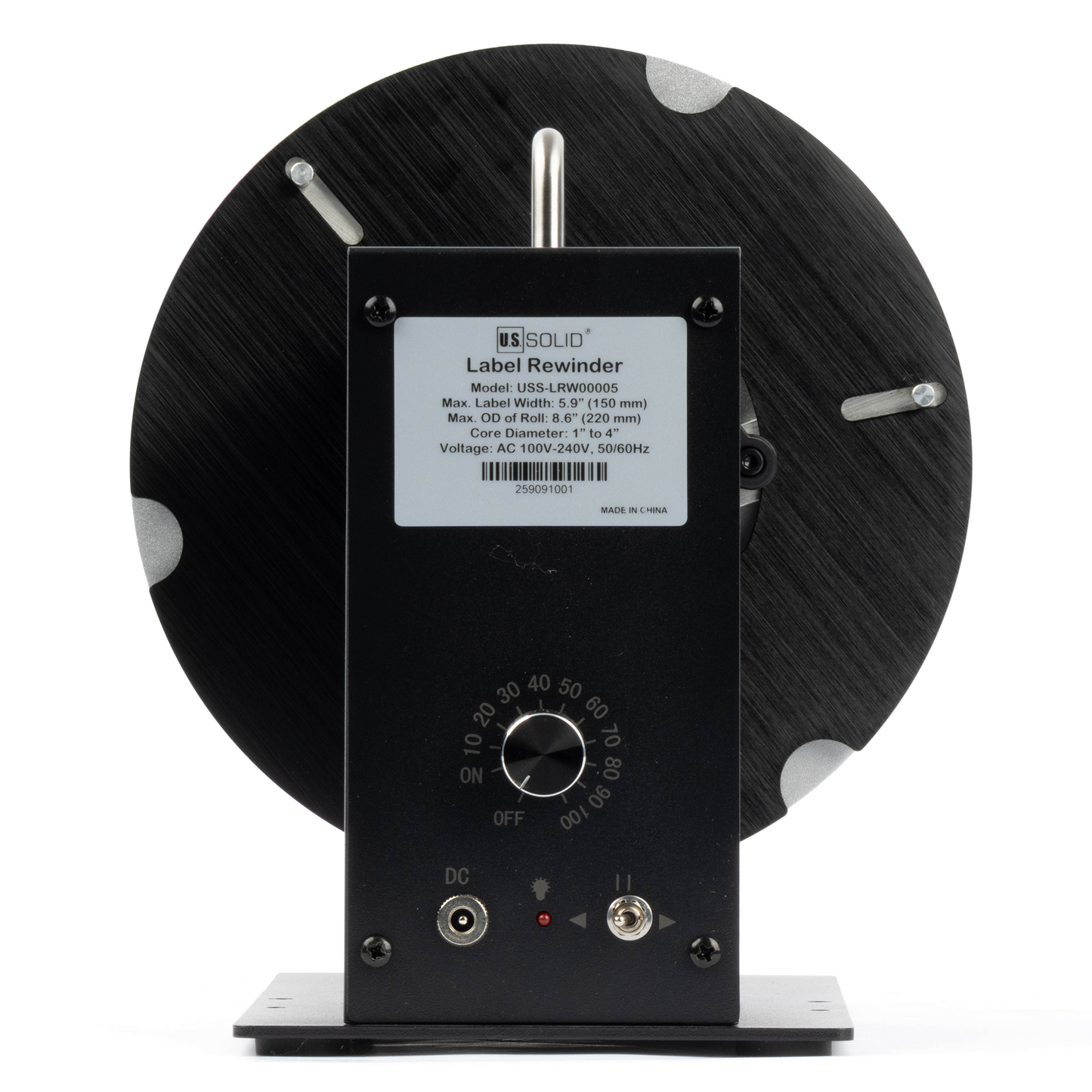 Automatic Label Rewinder Machine w/ Adjustable Core Holder 1" - 4"