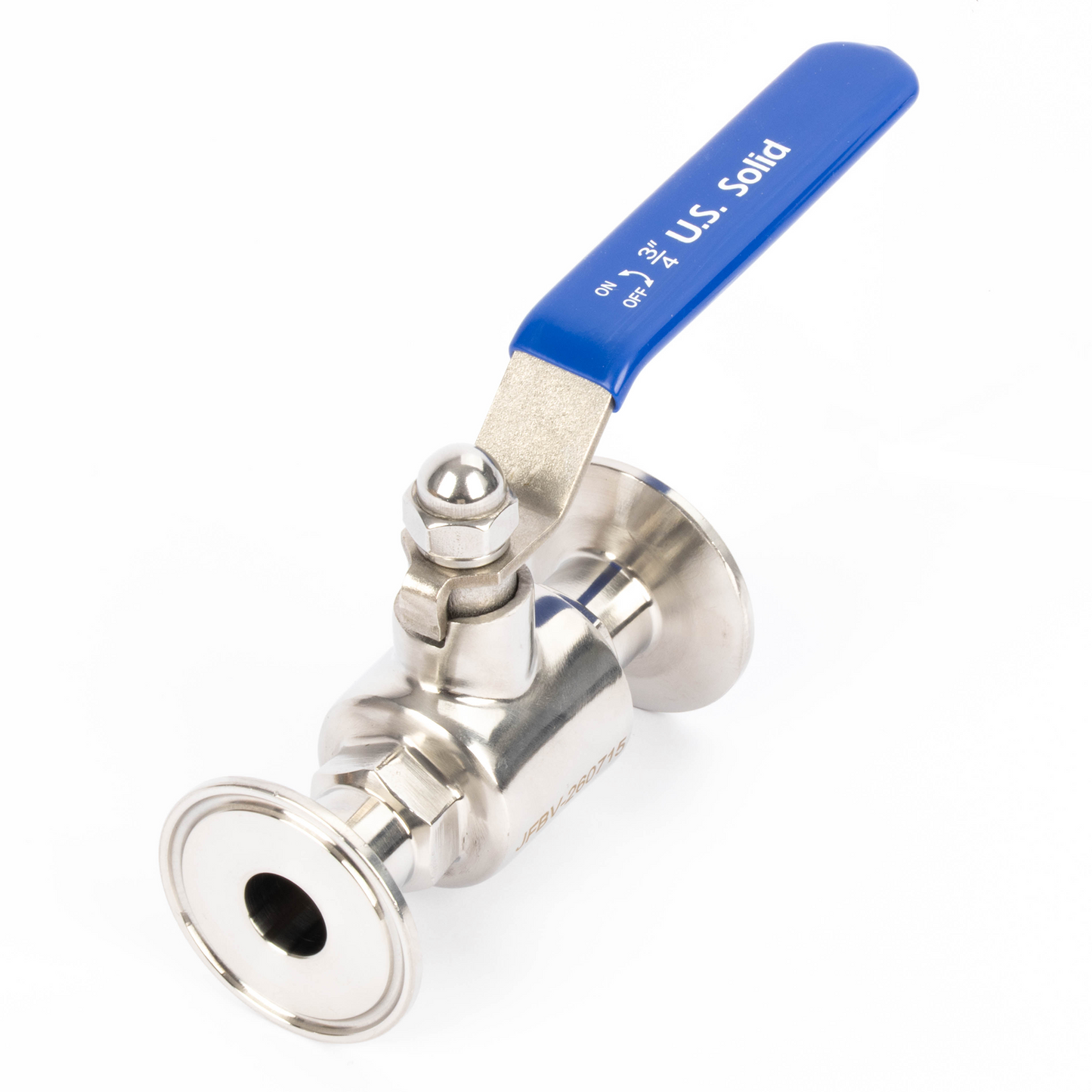 1-1/2" Tri Clamp Ball Valve 304 Stainless Steel (3/4" Tube OD) with 2 Silicone Gaskets