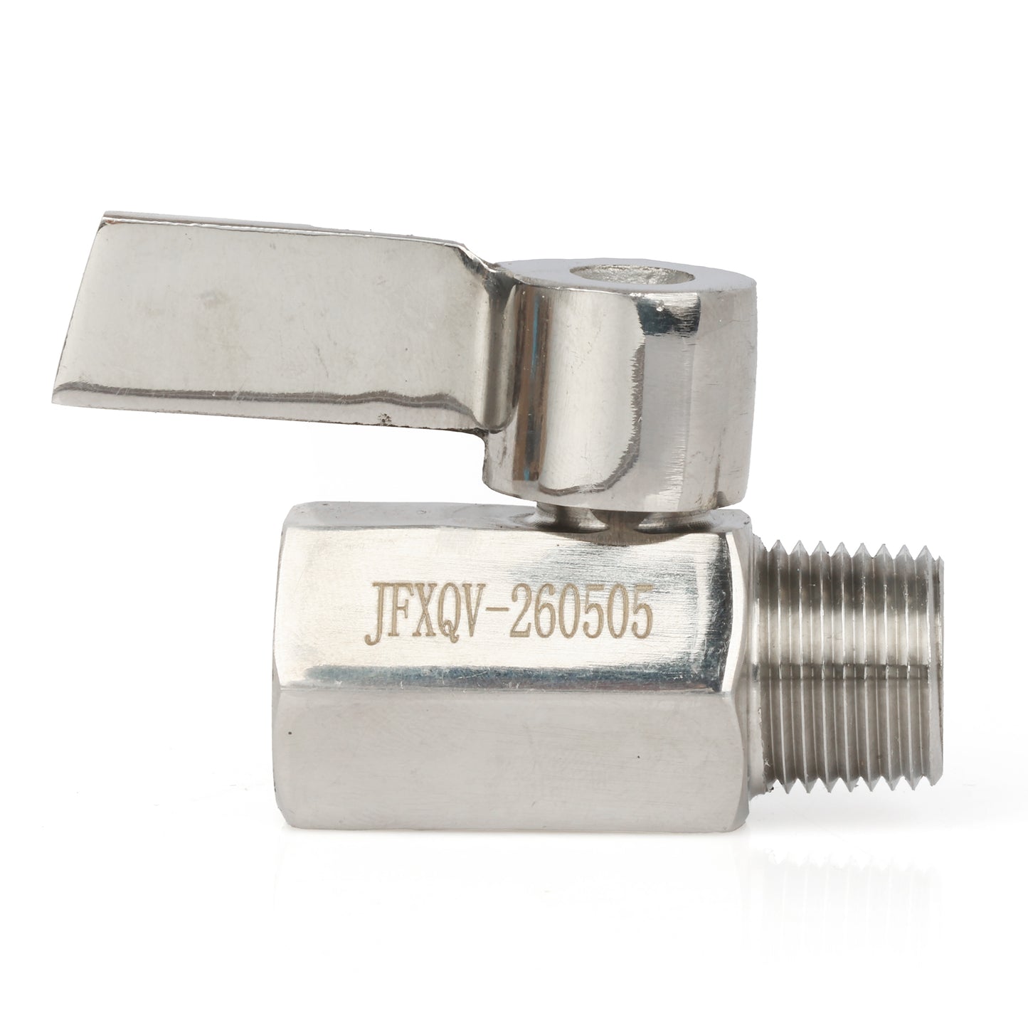 3/8" Mini Küresel Vana 304 Paslanmaz Çelik Dişi × Erkek Dişli 2 Adet