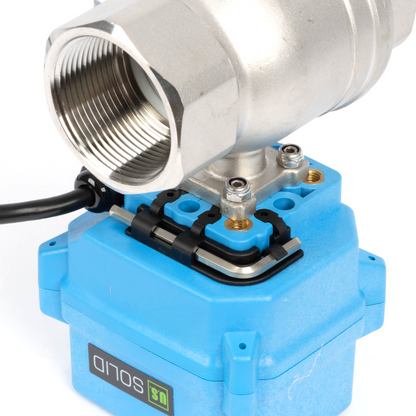 1-1/2" Stainless Steel Motorized Ball Valve - 110V AC Brass Electric Ball Valve, Auto Return, Normally Closed