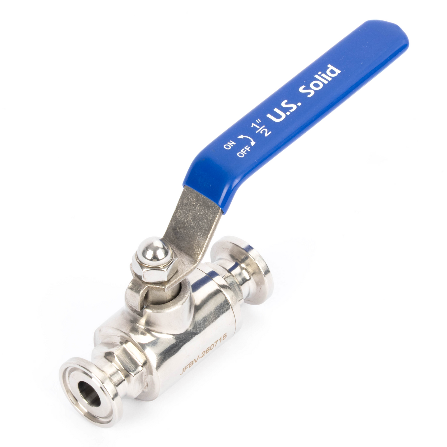 1/2" Tri Clamp Ball Valve 304 Stainless Steel (1/2" Tube OD) with 2 Silicone Gaskets