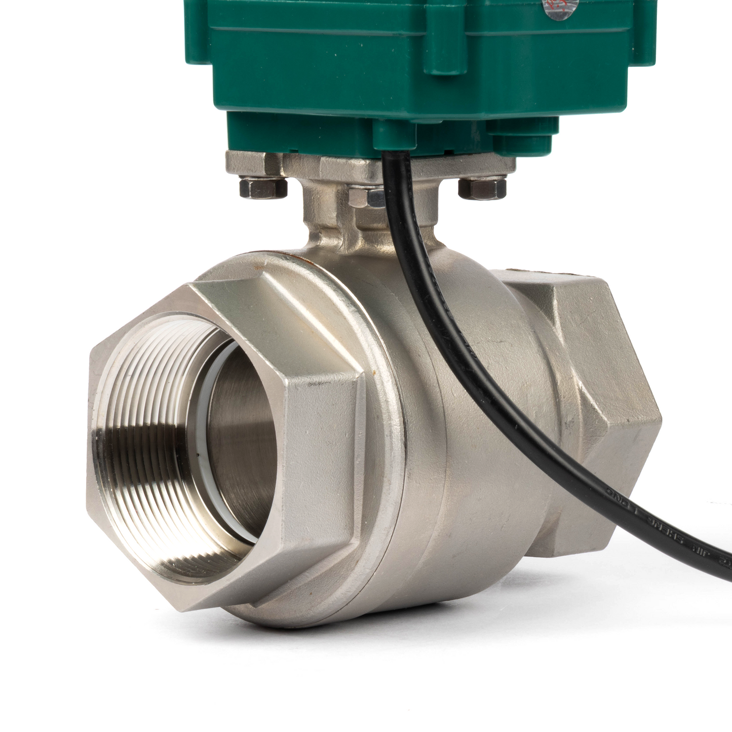 U.S. Solid 2" motoriseret kugleventil, 110VAC, rustfrit stål, automatisk retur, normalt lukket, med amerikansk stik