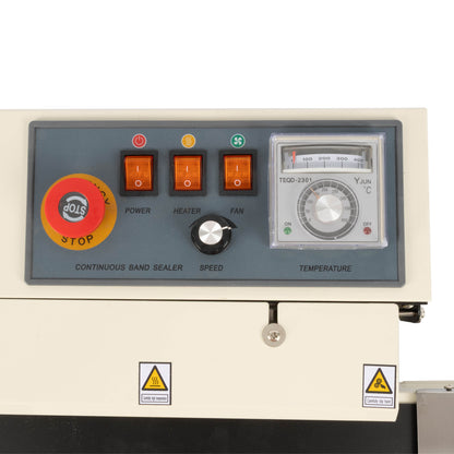 Horizontal Continuous Bag Band Sealer Extra Wide 0.98" Sealing Machine