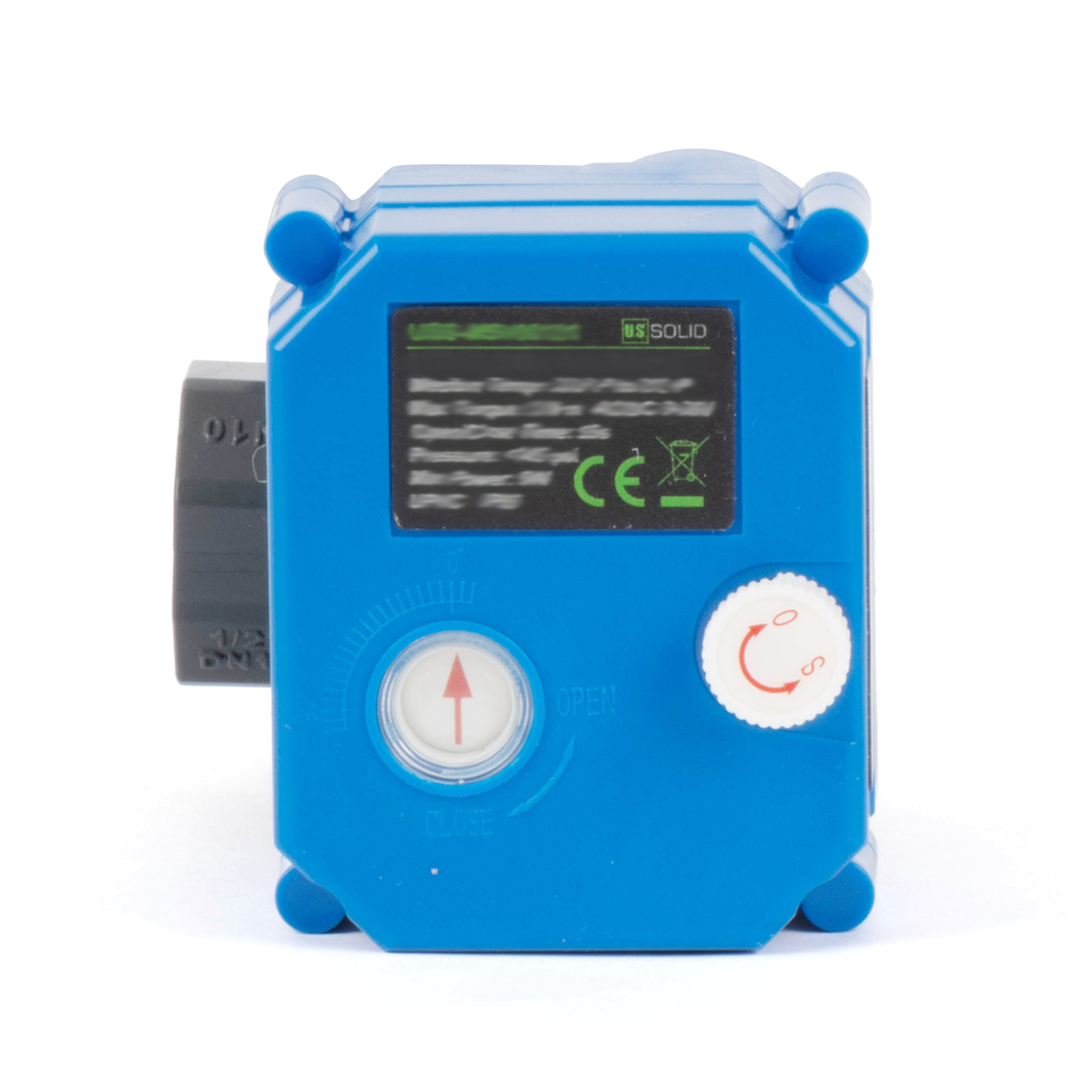 1/2" UPVC Motorized Ball Valve - 5-Wire (2 Wire Reverse Polarity with Signal Feedback), with Manual Function, 9-36V DC