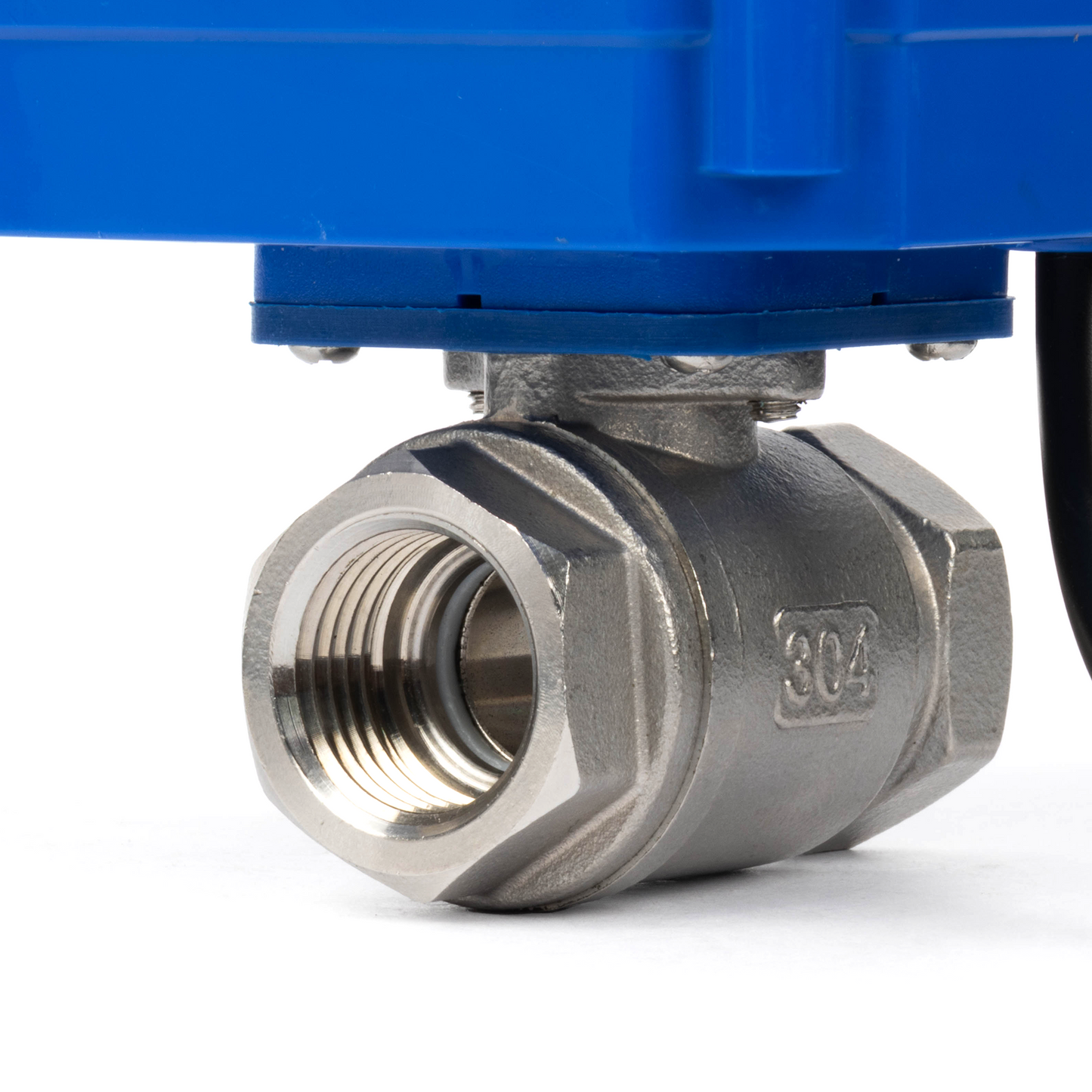 U.S. Solid 1/2" Μηχανοκίνητη σφαιρική βαλβίδα, 110VAC, ανοξείδωτο ατσάλι, αυτόματη επιστροφή, κανονικά κλειστό, με βύσμα ΗΠΑ