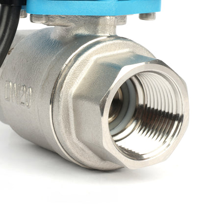 Vanne à boisseau sphérique motorisée en laiton 3/4" - Vanne à boisseau sphérique électrique 110 V CA, retour automatique, normalement fermée