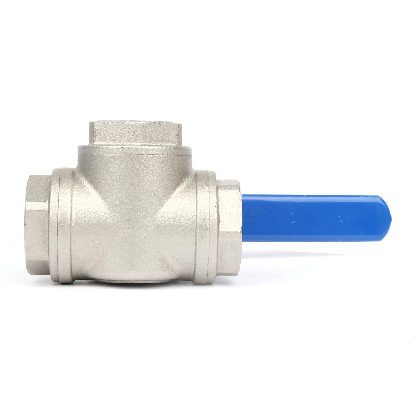 1" 3-veis kuleventil - Manuell kuleventil i 304 rustfritt stål, L monteringspute