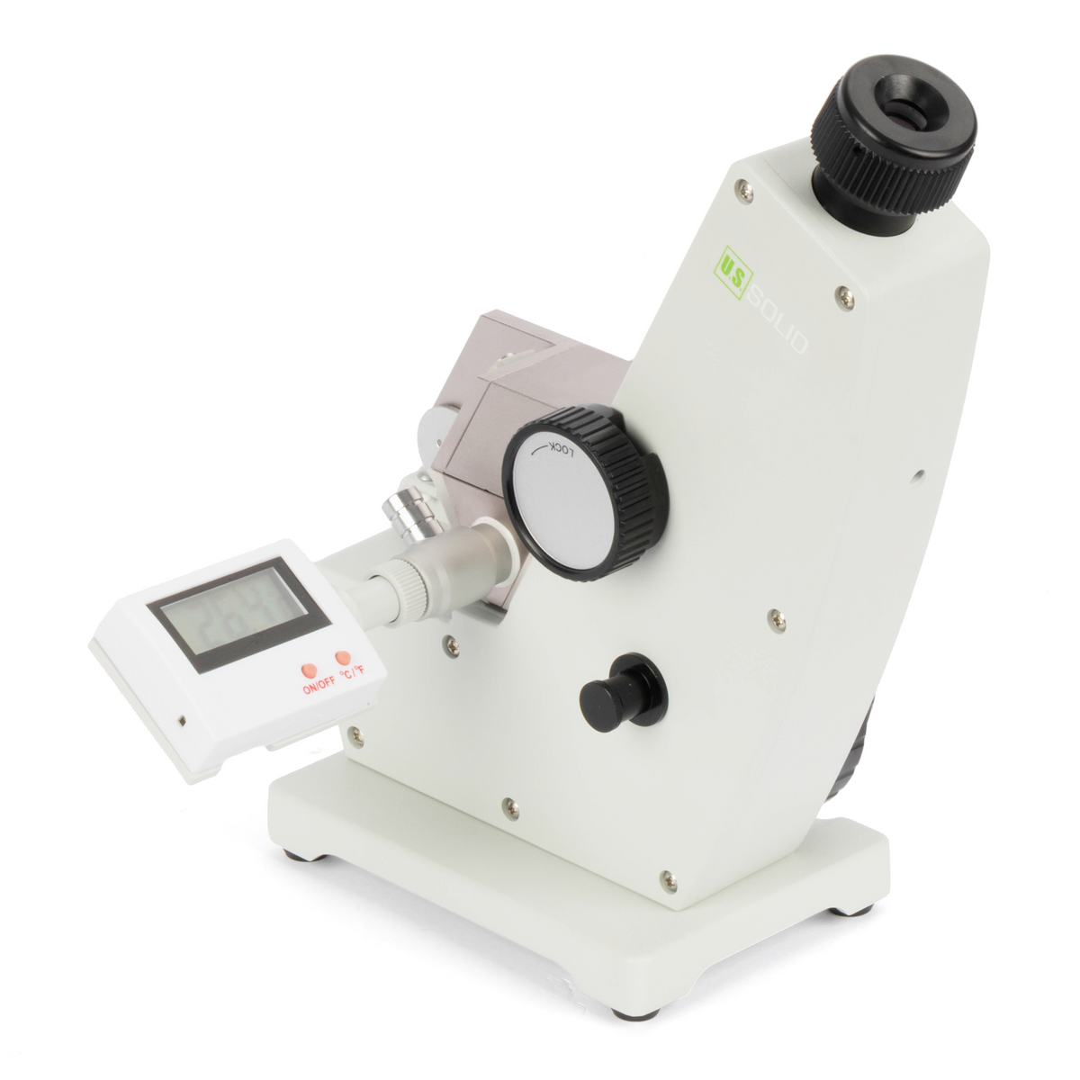 Abbe Refractometer, 1.3000-1.7000 nD, ±0.0002 nD, 0-95% Brix