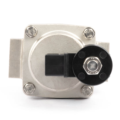 Høytemperatur magnetventil - 1-1/2" rustfritt stål, 725 PSI, 110V/220V AC, 302°F (150°C), normalt lukket, VITON-tetning