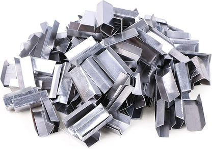 U.S. Solid 300pcs open seals buckles for 5/8" steel strapping, sturdy metal clips for pallet packaging banding.