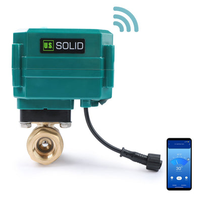 1/2" Smart Motorized Ball Valve – Remote Control Brass Electrical Ball Valve with Manual Switch, 5V DC USB