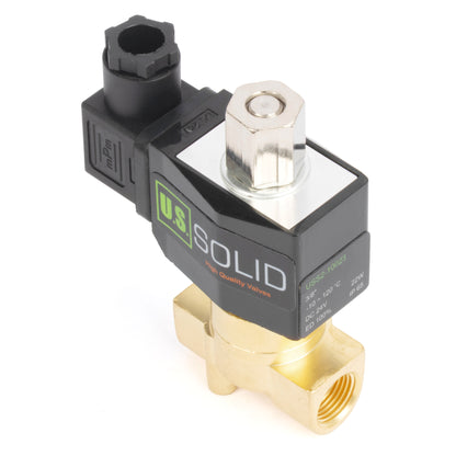 Katup Solenoid Elektrik Kuningan 3/8", DC 24V, Normally Open, Segel Viton
