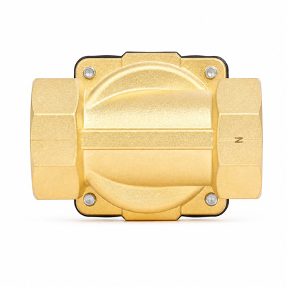 Électrovanne 2" - Laiton 24 V CC normalement fermée avec joint Viton, type boîte de jonction