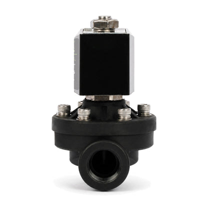 1/2" Plastic PA66 Solenoid Valve 24V AC, 0-6 Bar, Normally Open, NBR Seal for Water, Air