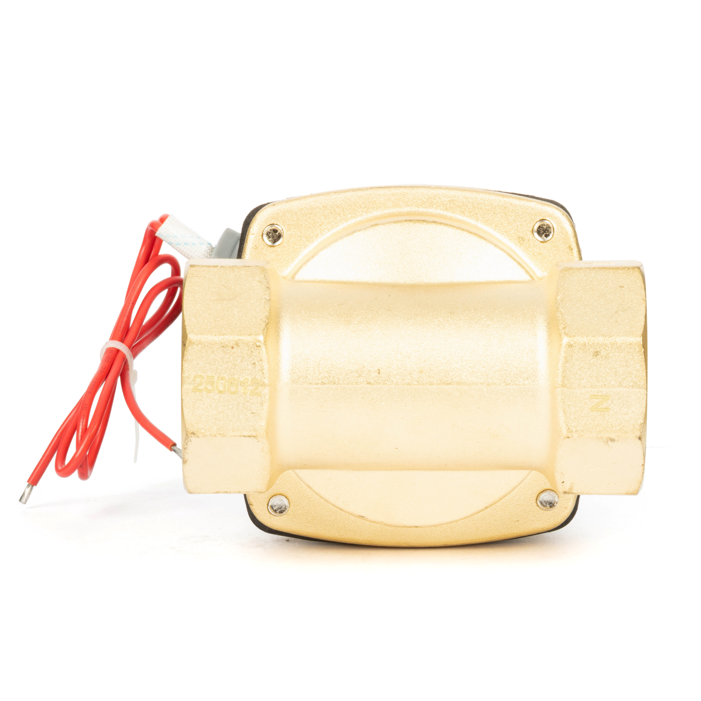 1-1/2" Brass Solenoid Valve - 24V DC Normally Closed, Viton Seal