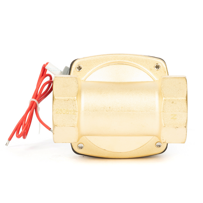 1-1/2" Brass Solenoid Valve - 24V DC Normally Closed, Viton Seal