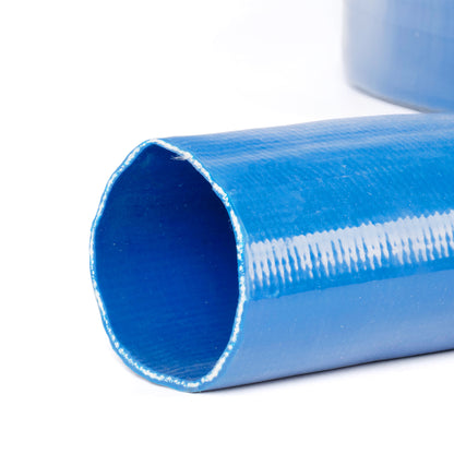 Selang PVC Pipih Bertulang 2" x 100 kaki - Dinding 2mm, 4 Penjepit Selang (Tanpa Fitting)