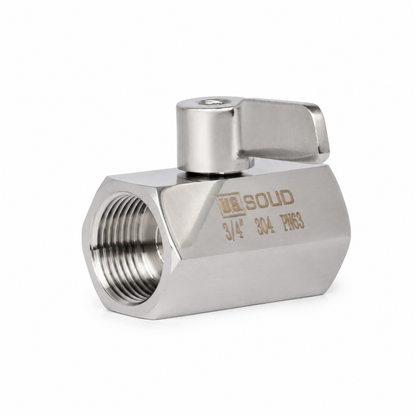 3/4" Mini Ball Valve 304 Stainless Steel Female Thread 2PCS