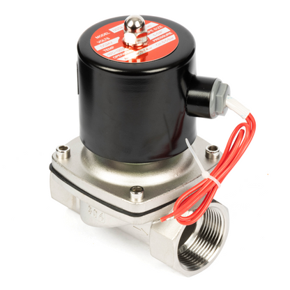 1-1/4" Stainless Steel Solenoid Valve - 24V DC Normally Closed, Viton Seal