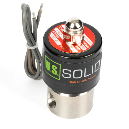 1/8" Stainless Steel Solenoid Valve - 24V DC Normally Closed, Viton Seal