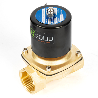 1-1/4" Brass Solenoid Valve - 24V DC Normally Closed, Viton Seal