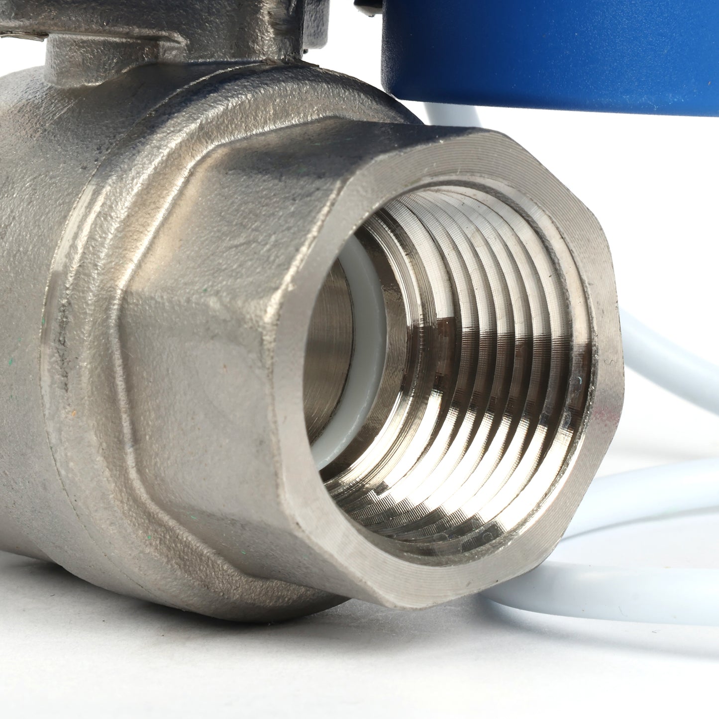 Motorized Ball Valve- 3/4" Stainless Steel Ball Valve with Manual Function, Full Port, 9-24V AC/DC and 2 Wire Auto Return Setup, Normally Open