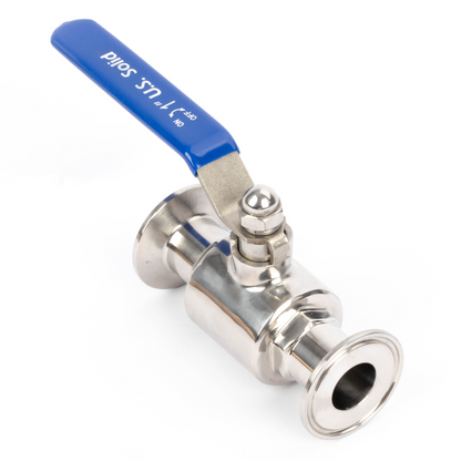 1-1/2" Tri Clamp Ball Valve 304 Stainless Steel (1" Tube OD) with 2 Silicone Gaskets