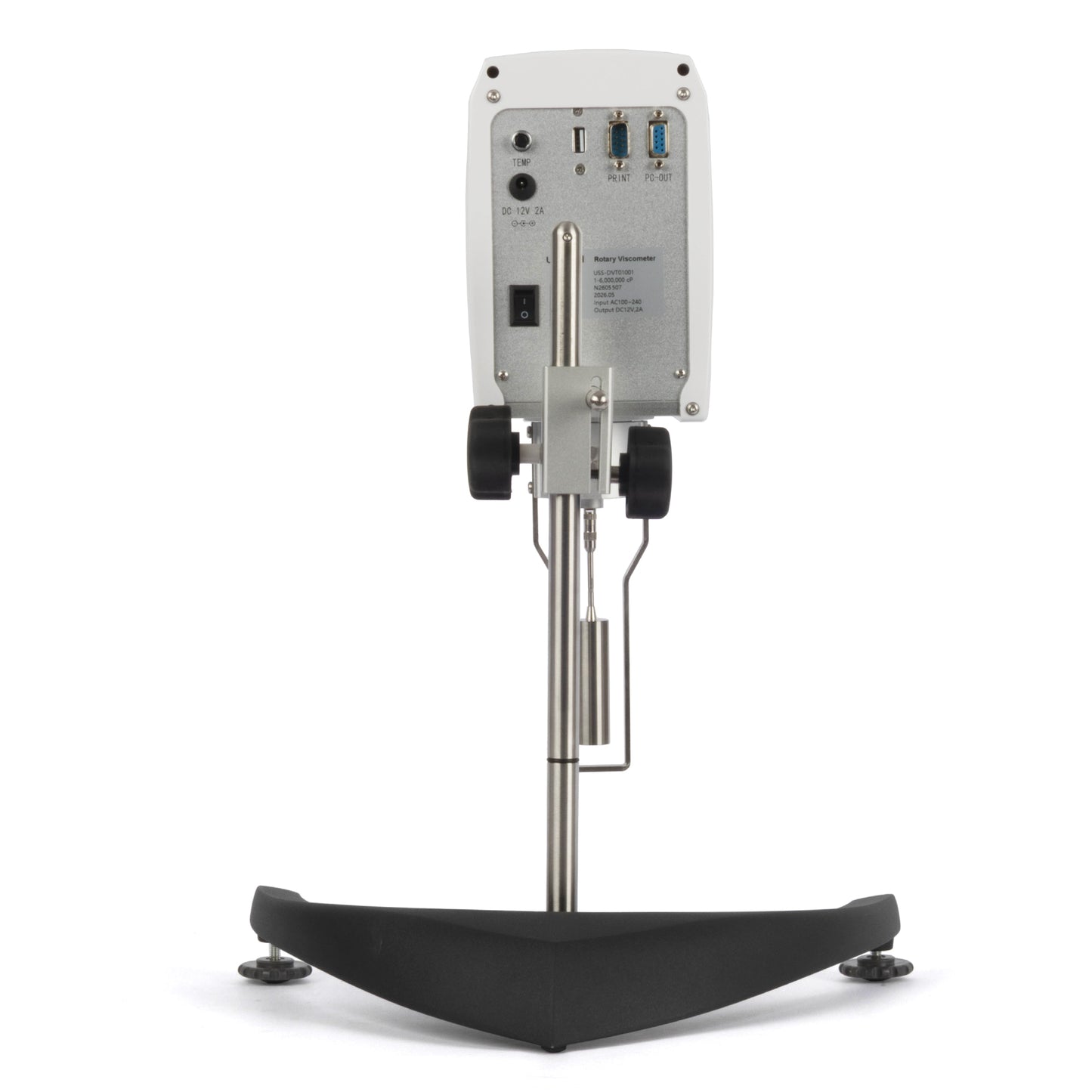 Rotary Viscometer - 10-2,000,000, 5" Touch Screen, Stepless Speed Control, 30 Test Programs, USB Output