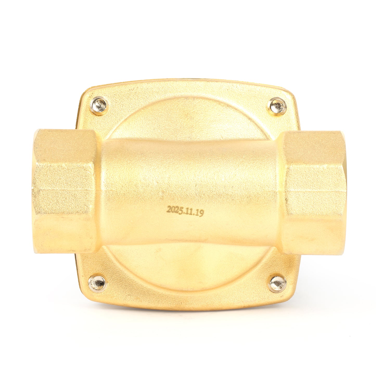 صمام الملف اللولبي الصلب الأمريكي - صمام الملف اللولبي الكهربائي النحاسي مقاس 1-1/4 بوصة 110 فولت تيار متردد، مغلق عادةً، مانع تسرب VITON