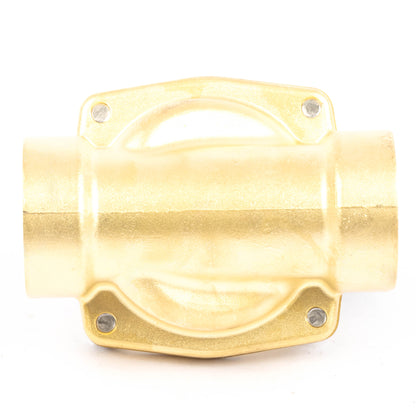 2"-Magnetventil aus Messing – 12 V DC, normalerweise geschlossen, 4,4–232 PSI, VITON-Dichtung