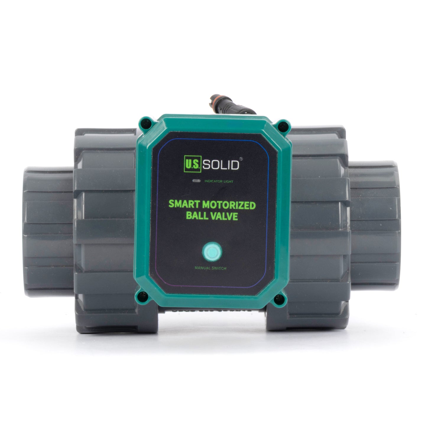 Intelligentes motorisiertes Kugelventil (1-1/4") mit WLAN-App-Fernbedienung, manuellem Schalter und 5V DC USB-Anschluss