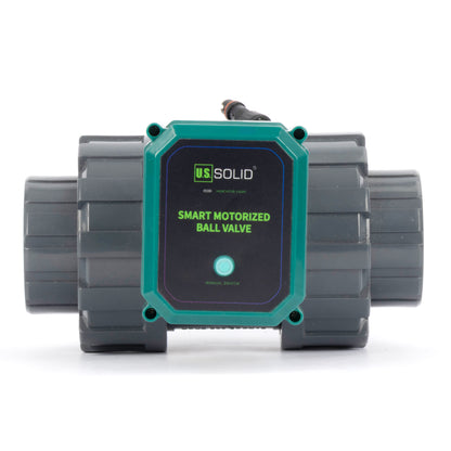 Intelligentes motorisiertes Kugelventil (1-1/4") mit WLAN-App-Fernbedienung, manuellem Schalter und 5V DC USB-Anschluss