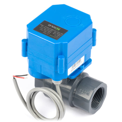 3/4” UPVC Motorized Ball Valve - 110V AC Plastic Electrical Ball Valve with Full Port, 2 Wire Auto Return, Normally Closed