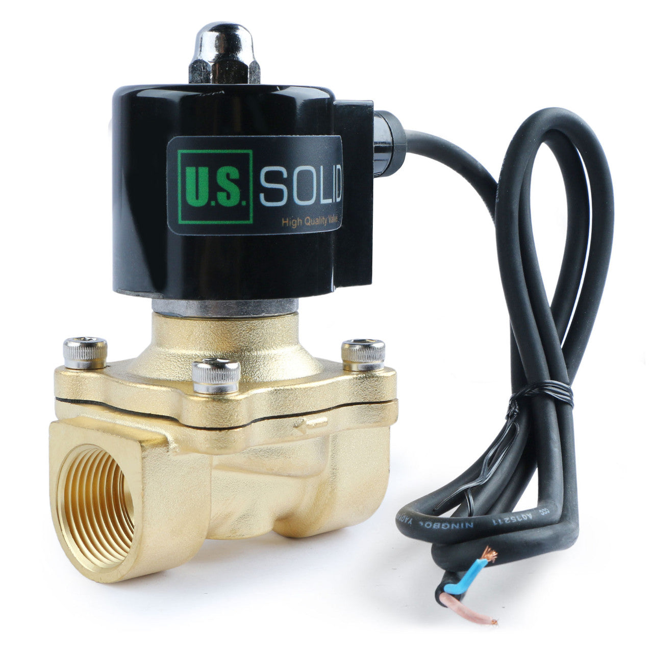 U.S. Solid 3/4 Brass Solenoid Valve - 110/220V AC IP67 Normally Close U.S. Solid 3/4 Brass Solenoid Valve - 110/220V AC IP67 Normally Close