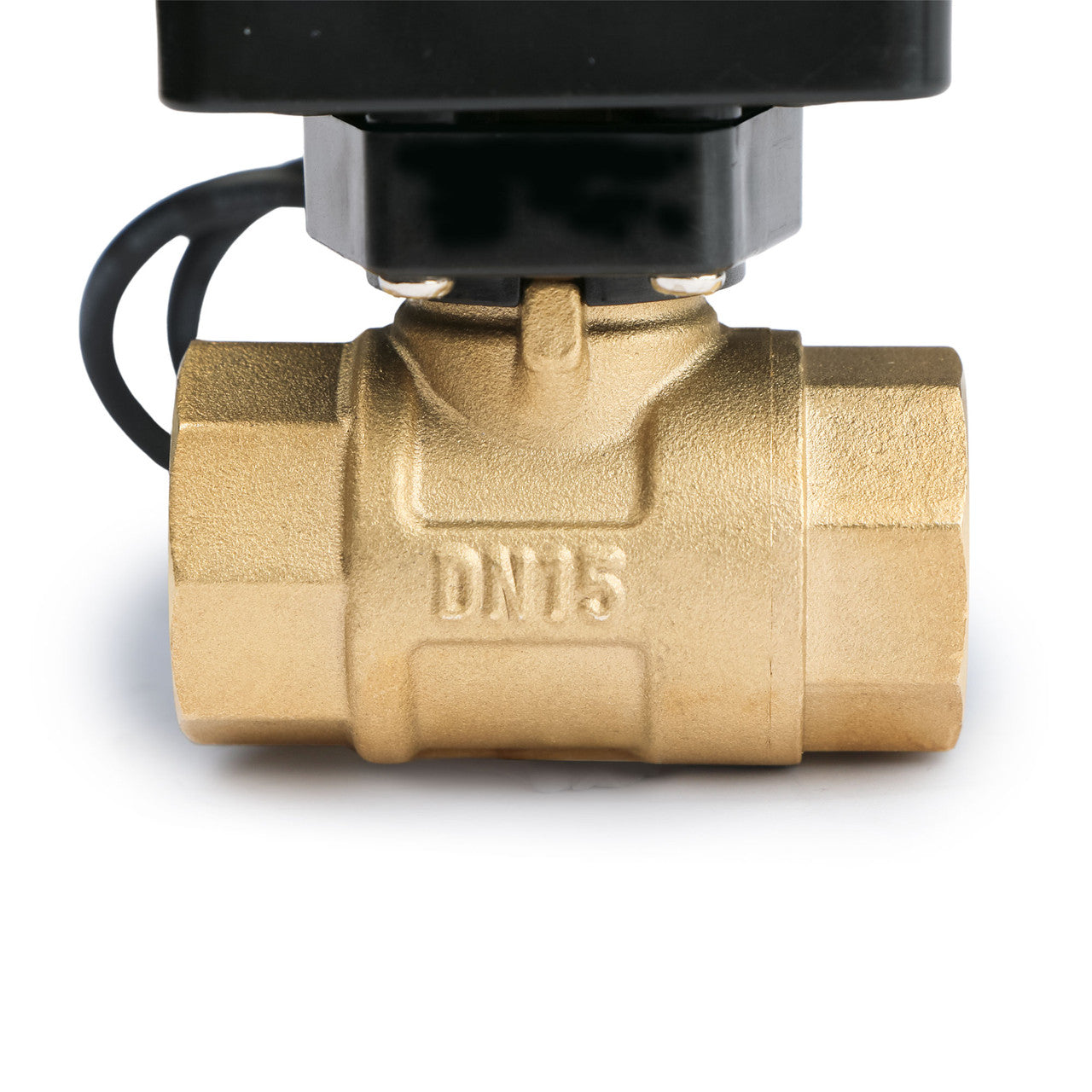 1/2" Motorized Ball Valve - Brass Electric Ball Valve with 3 Indicator Lights - 2 Wire Auto Return, Normally Open, 9-36V AC/DC by U.S. Solid