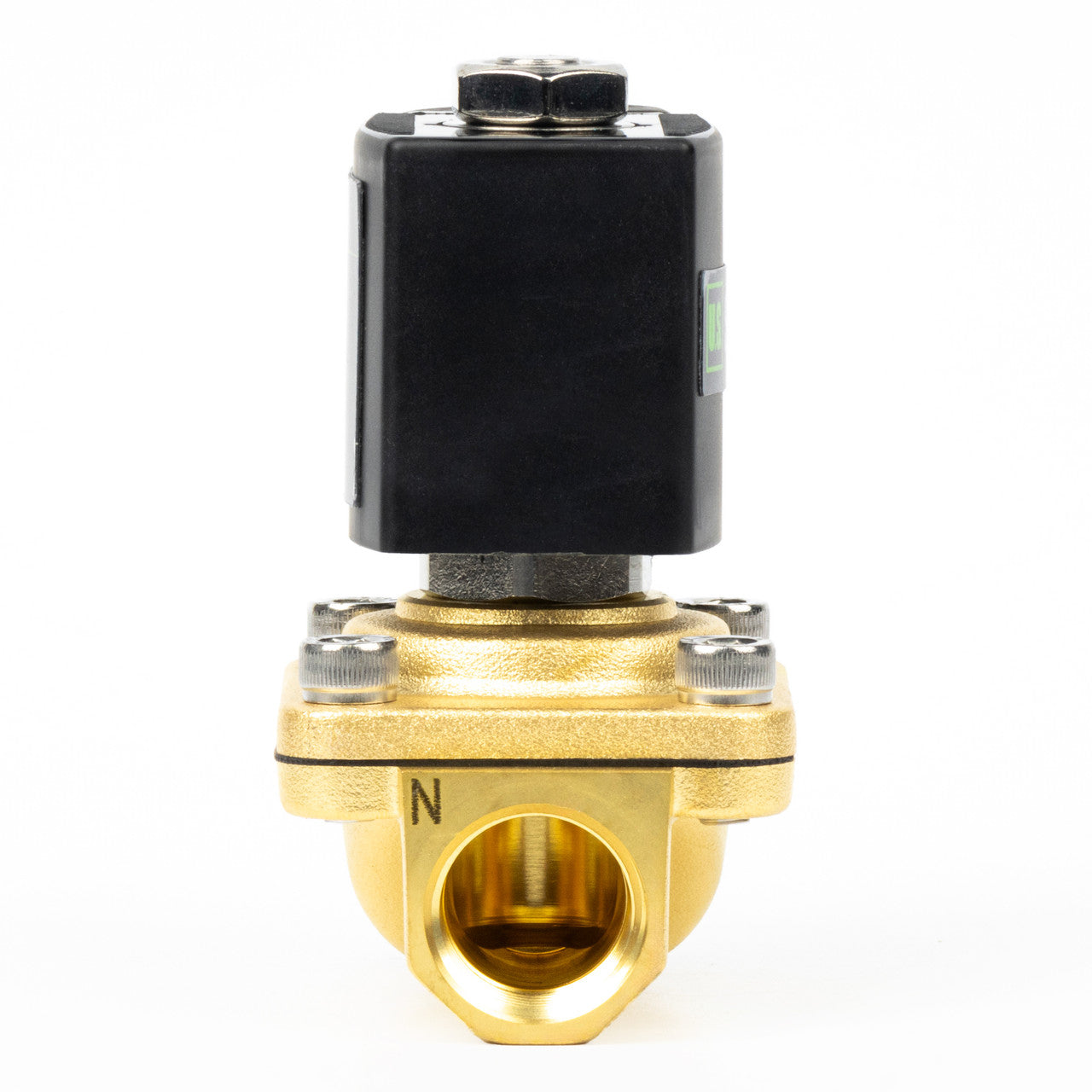 1/2" Solenoid Valve - Brass 12V DC Normally Closed with Viton Seal, Junction Box Type