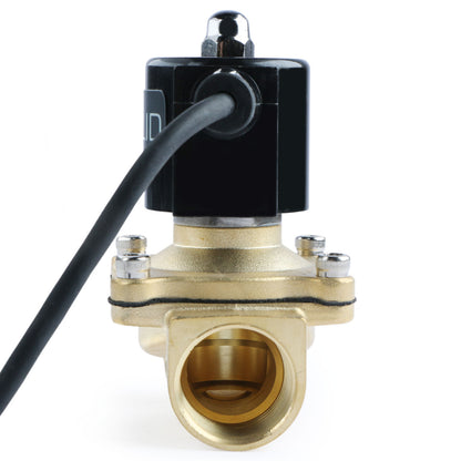 U.S. Solid 1" Brass Electric Solenoid Valve Underwater Valve 110V AC Normally Closed VITON Air Water Oil Fuel IP67