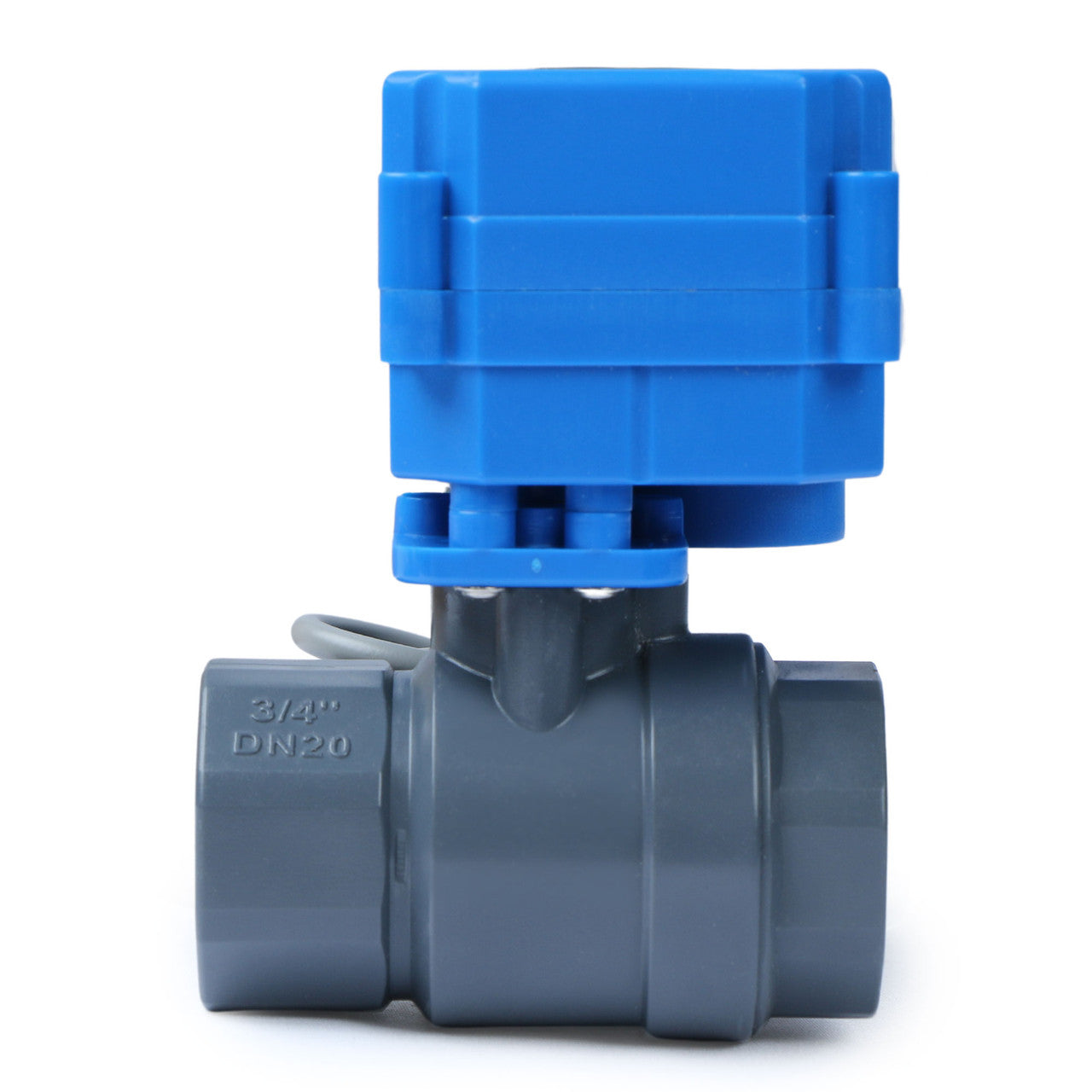 3/4” UPVC Motorized Ball Valve - 9-36V AC/DC Plastic Electrical Ball Valve with Full Port, 2 Wire Auto Return, Normally Closed