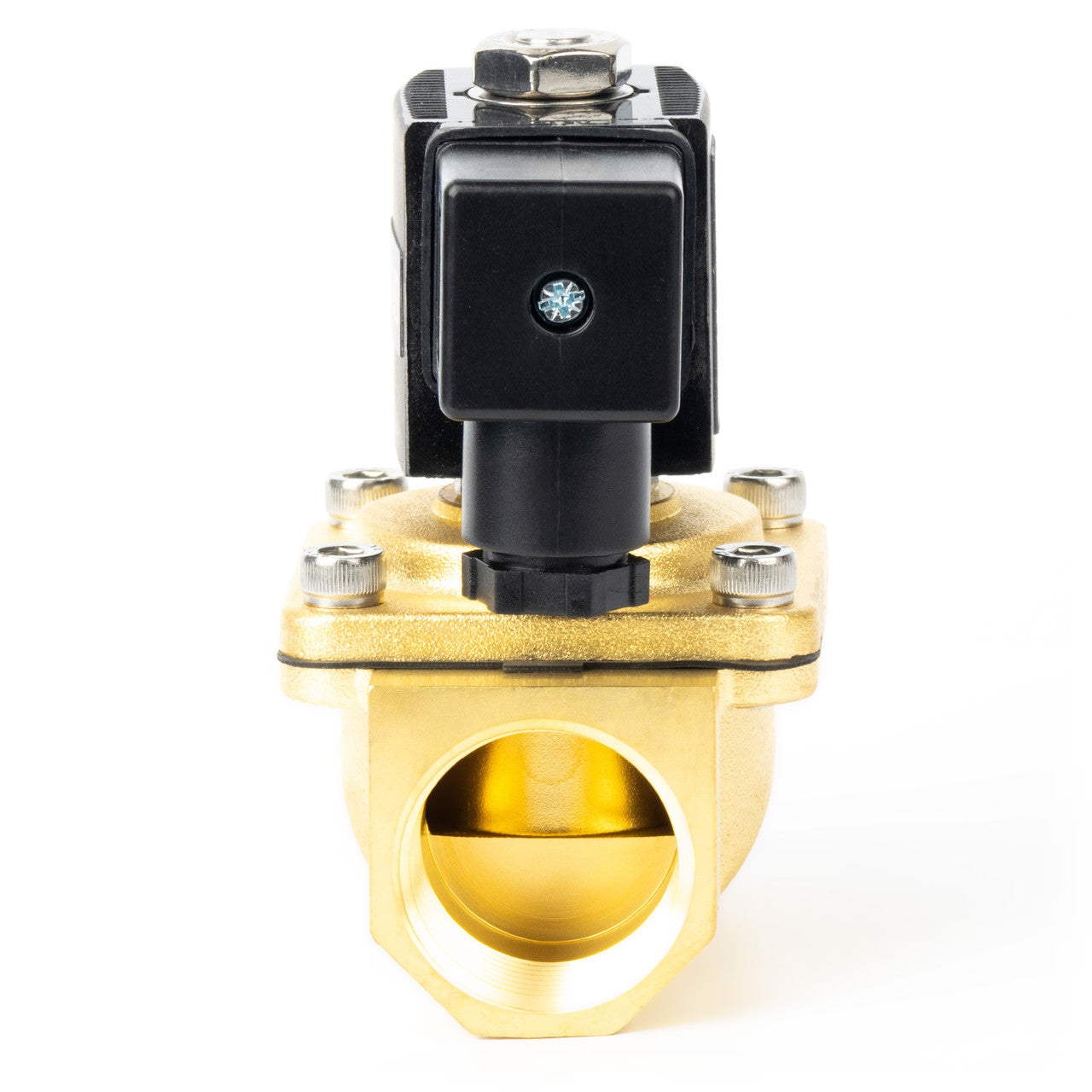 1" Solenoid Valve - Brass 12V DC Normally Closed with Viton Seal, Junction Box Type